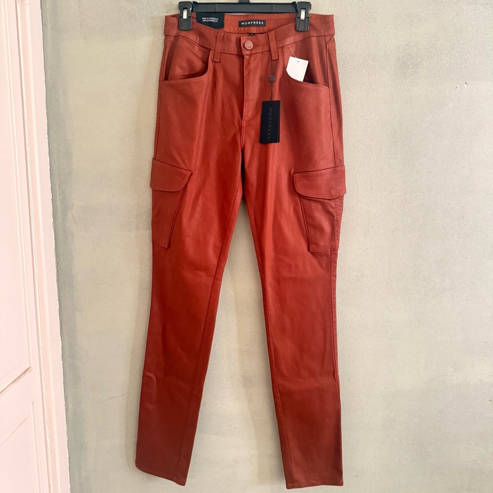 Monfrère Preston Skinny Wax Coated Cargo Pants 32x34